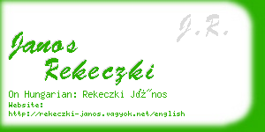 janos rekeczki business card